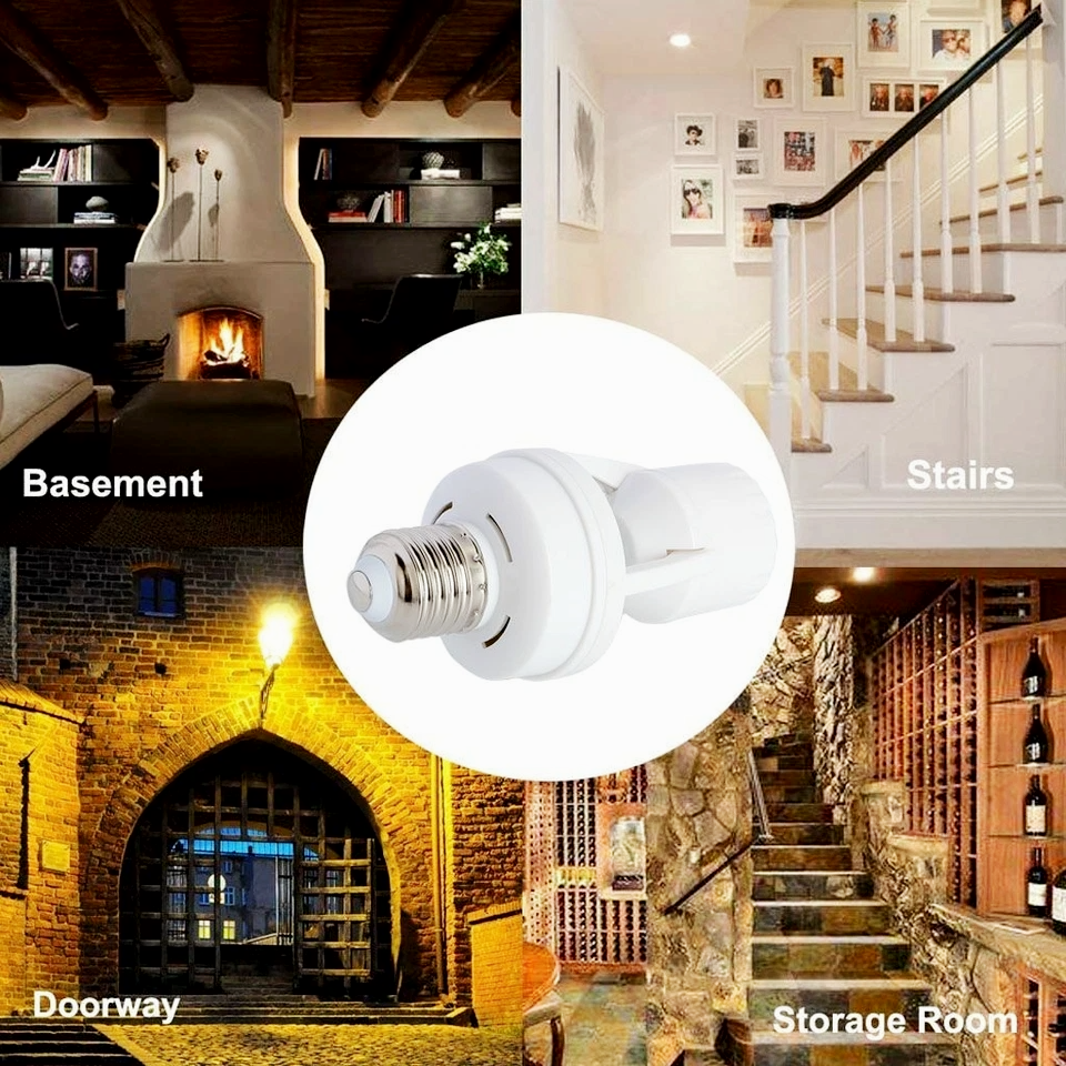 Smart Infrared PIR Motion Sensor E27 Bulb Holder | Auto On/Off Socket Switch